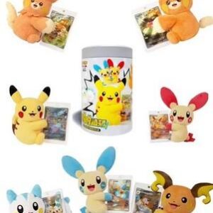 Pokemon 151 TINS TCG Chinese SC Nuzzle Cheeks Plush Toy Card Gift Box Sealed
